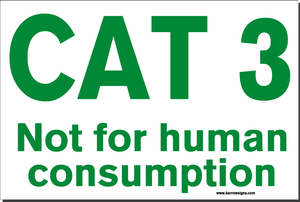 CAT 3 SIGN (Food Industry)