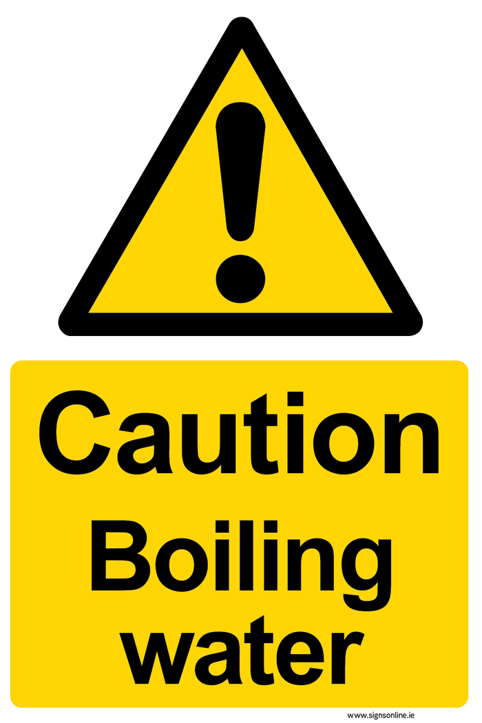Caution Boiling Water