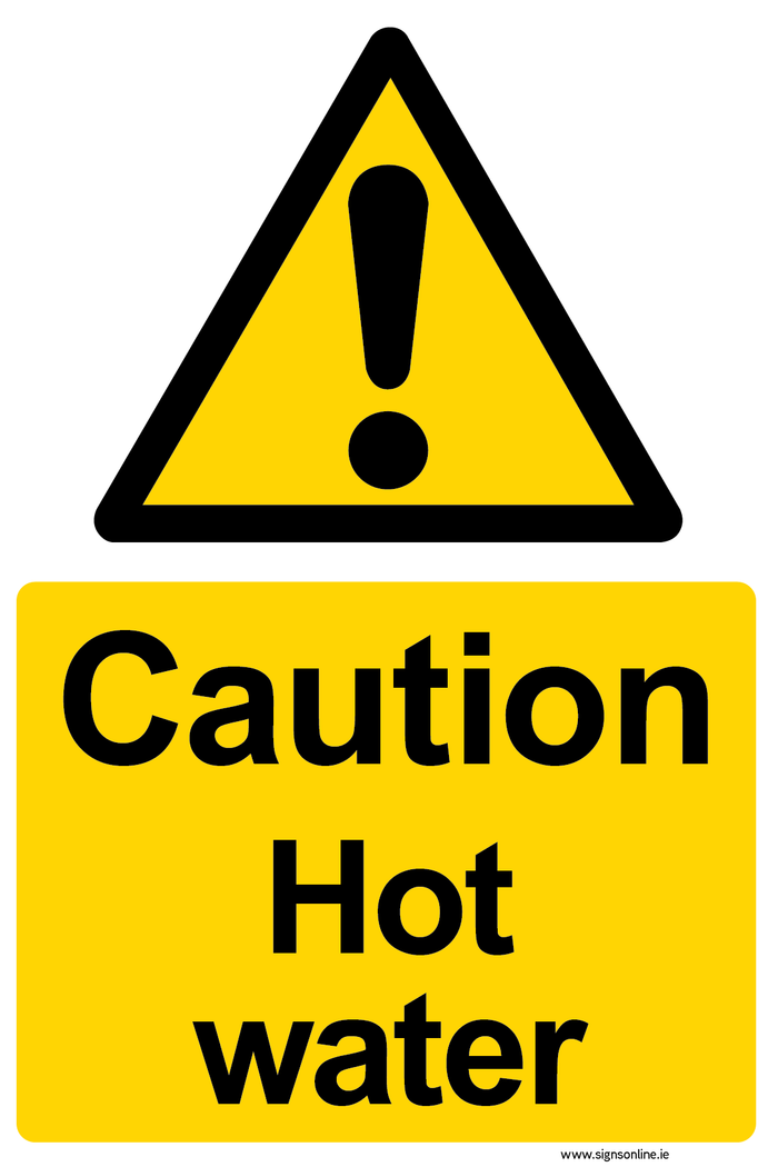 Caution Hot Water