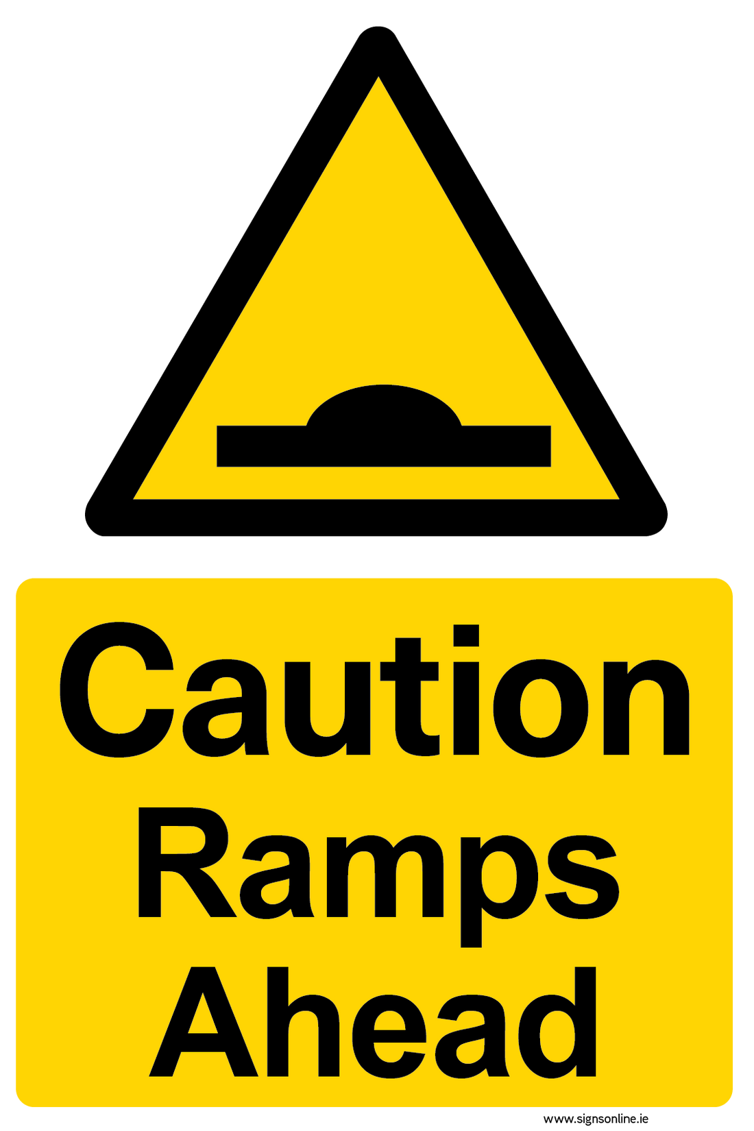 On Ramp Warning Sign Caution Ramps Ahead Warning Sign – www.signsonline.ie