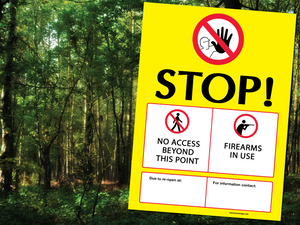 Coillte Warning Sign for Deer Hunting