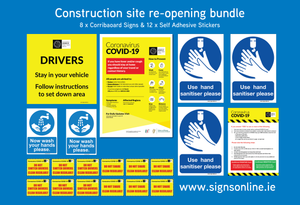 Construction Site Reopening Sign Bundle