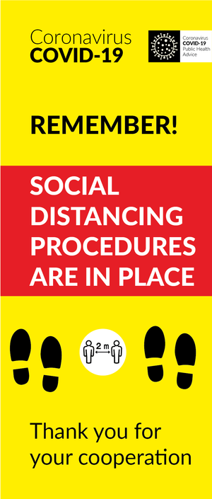Social Distancing Pull up Banner