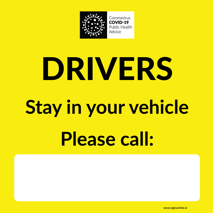 Covid19 Delivery Procedure Sign (With Please Call Box)