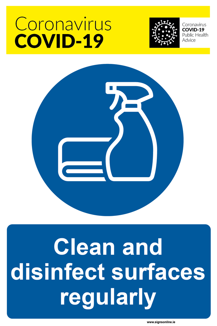 Clean and Disinfect Surfaces Regularly