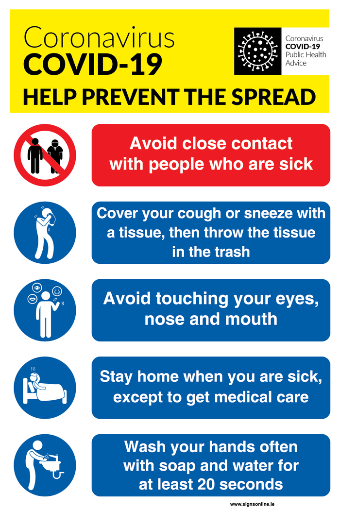 Coronavirus COVID 19 Help Prevent The Spread