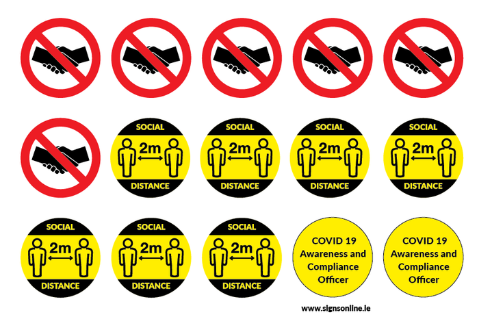 Covid 19 Safety Helmet Sticker Pack