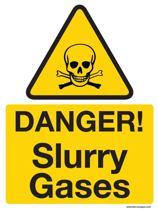 Danger Slurry Gasses Warning Sign