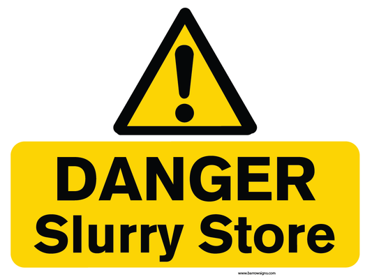 Danger Slurry Store (landscape option) available to buy on line for immediate delivery from www.signsonline.ie.  SignsOnline.ie, a leading on line signage supplier since 2015. Best for quality and value.