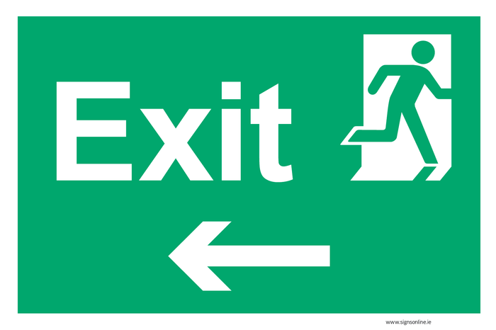 EXIT LEFT SIGN