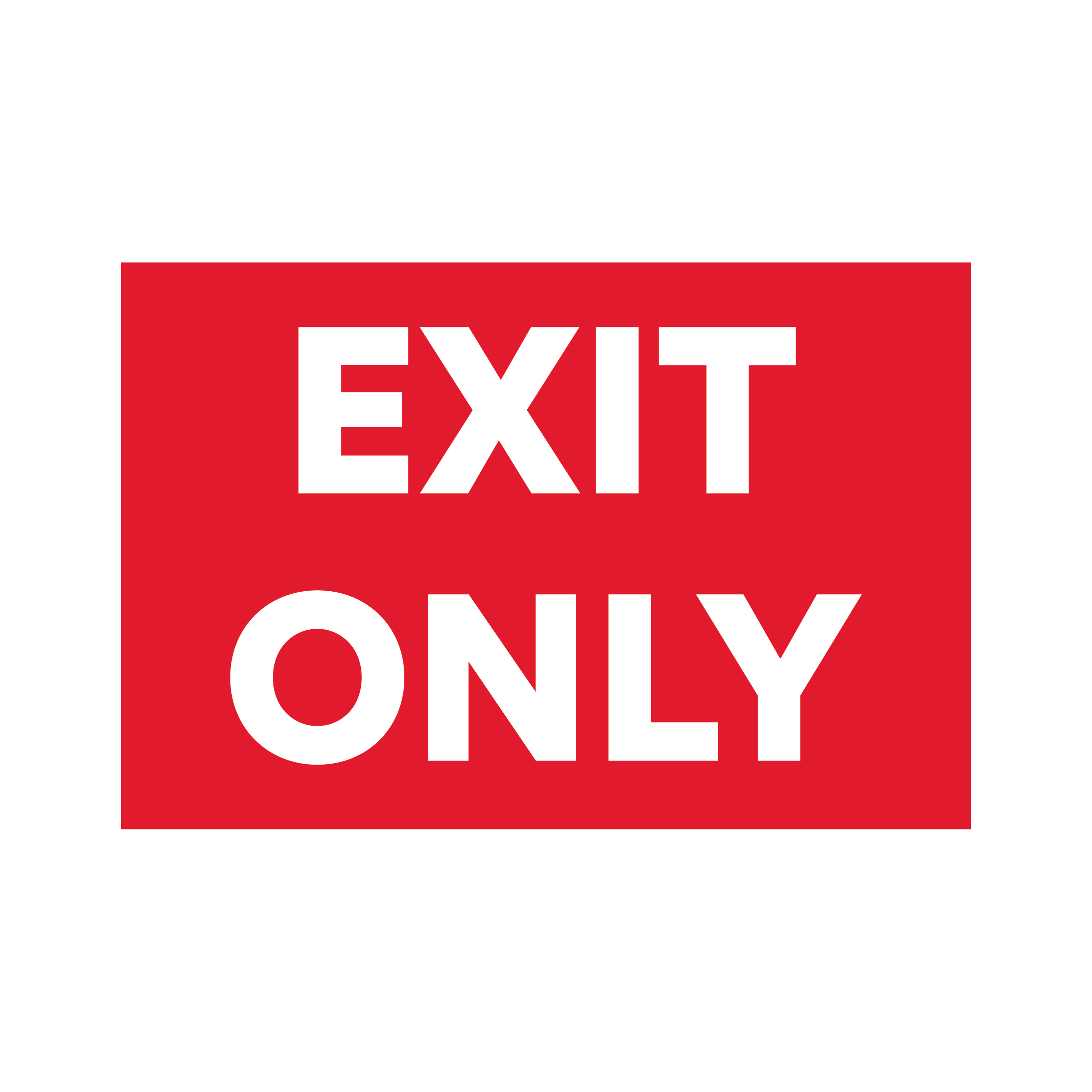 Exit Only Sign Png