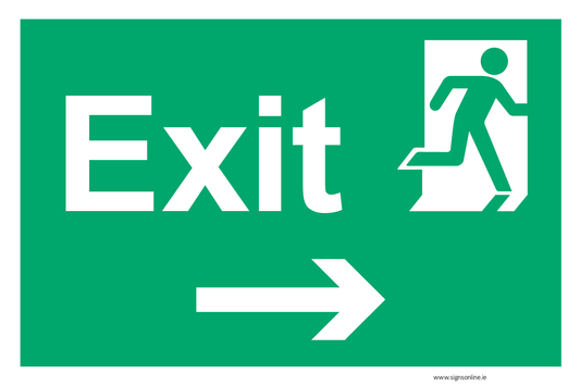 Exit Right Sign