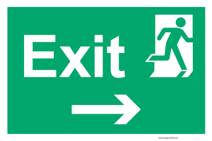 EXIT RIGHT SIGN