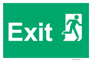 EXIT sign available from www.signsonline.ie