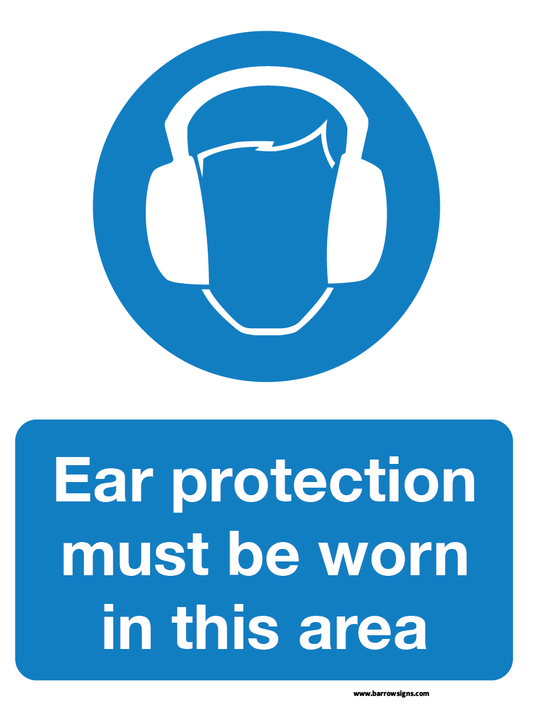 Ear Protection Must Be Worn Regulatory Sign