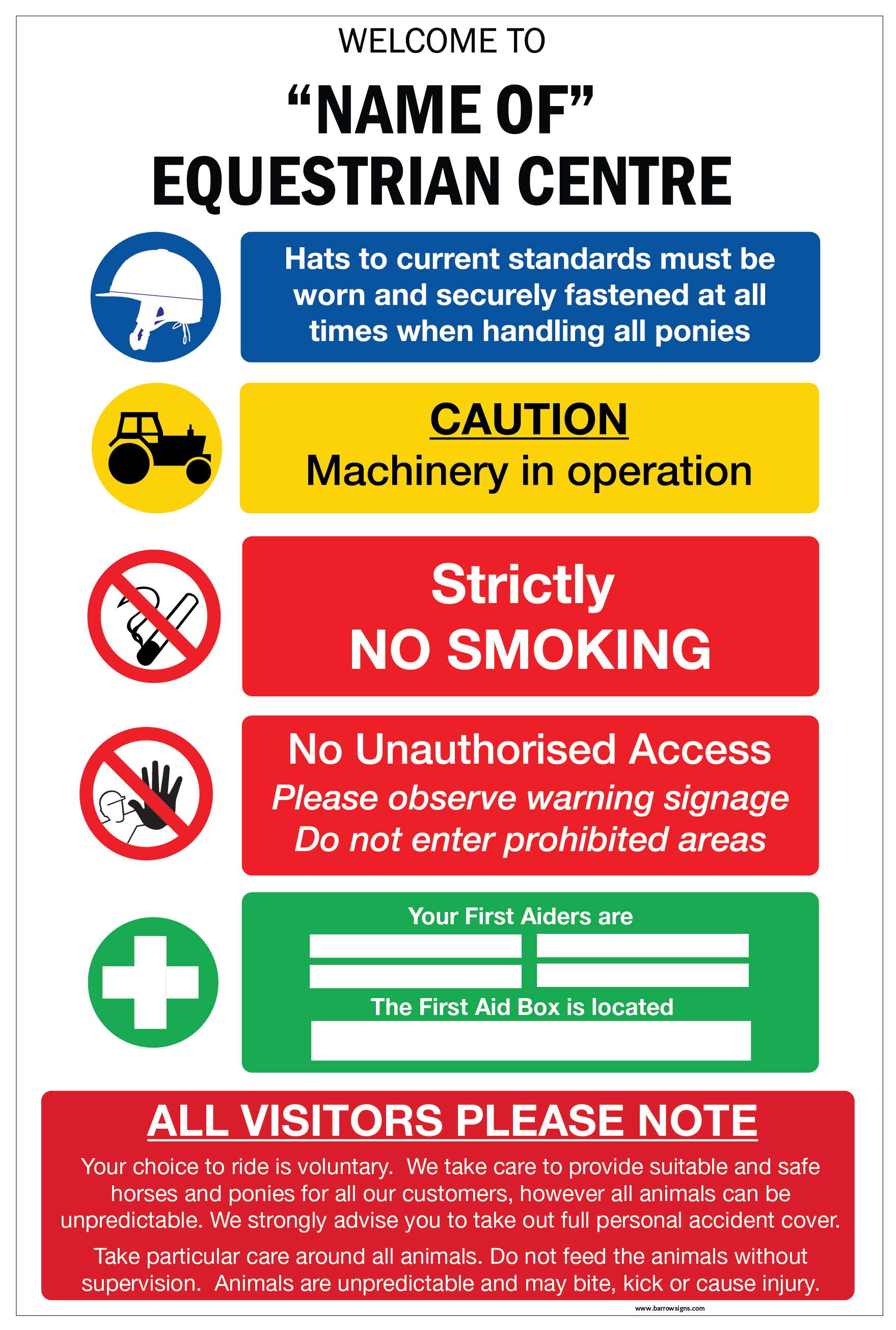 Equestrian Yard Warning Sign – www.signsonline.ie
