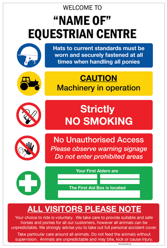 Equestrian Yard Warning Sign