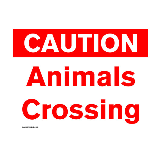 Caution | Animals Crossing Sign