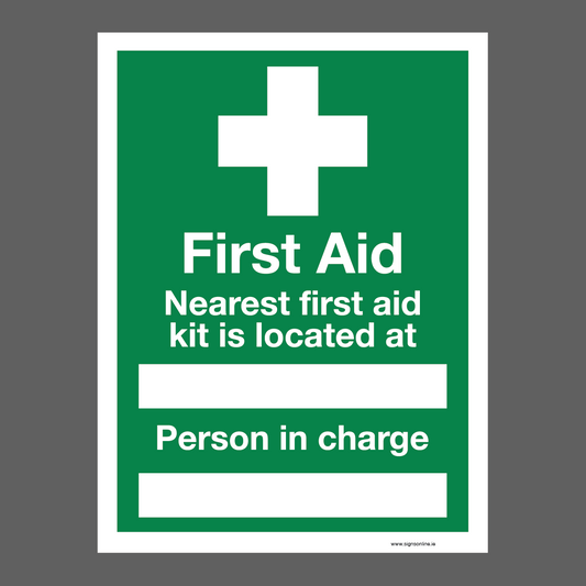 First Aid Sign for sale at www.signonline.ie