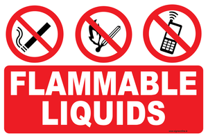 Fammable Liquids Sign available to buy onloine at ww.signsonline.ie