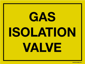 Gas Isolation Valve made in ireland and for sale at www.signsonline.ie