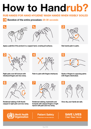 How To Hand Rub Sign