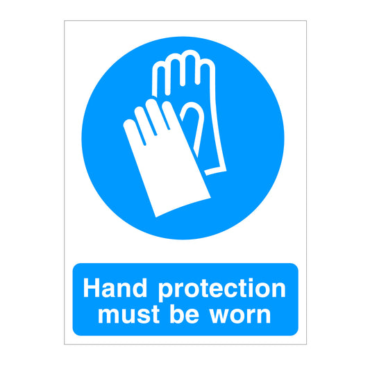 Hand Protection Must Be Worn Regulatory Sign
