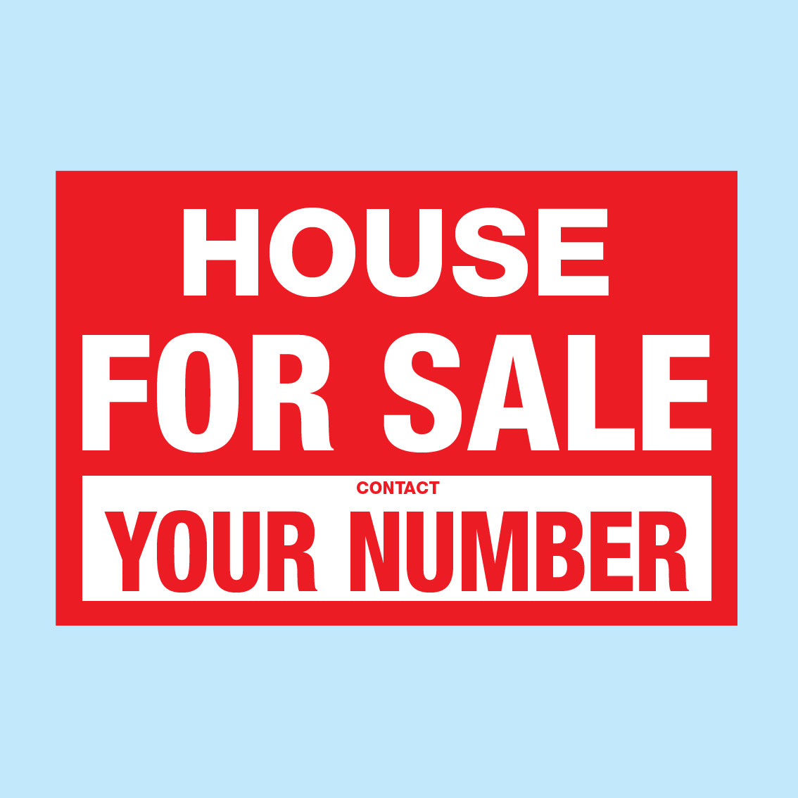 HOUSE FOR SALE SIGN AVAILABLE TO BUY FROM www.signsonline.ie leading internet seller of printed signage, fast delivery to Ireland, UK and EU