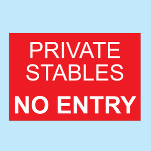 PRIVATE STABLES sign available for delivery. Order now online at www.signsonline.ie