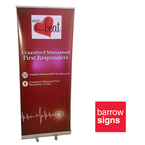 roll up banner available to buy online from www.signsonline.ie