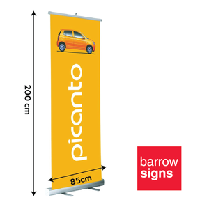roll up banner available to buy online from www.barrowsigns.com