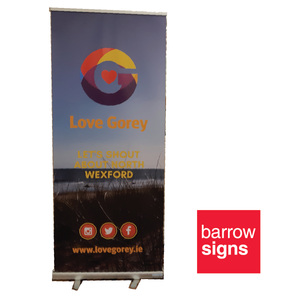 pull up banner available to buy online from www.signsonline.ie