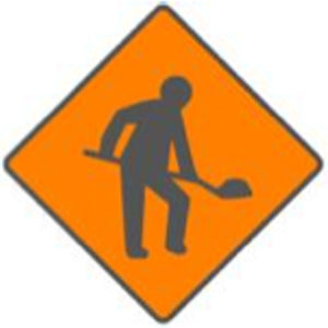 WK 001 Roadworks ahead sign from Barrow Signs. Free Delivery available on this product