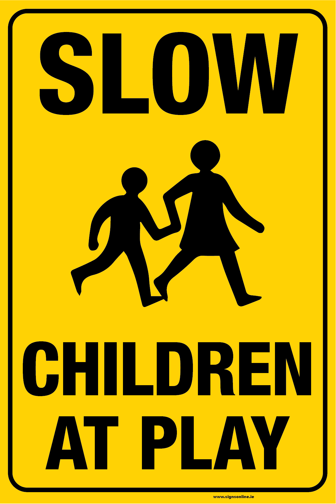 Slow. Children At Play Sign