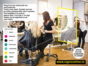 Salon Chair Divider / Sneeze Guard