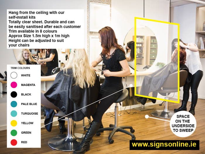 Salon Chair Divider / Sneeze Guard