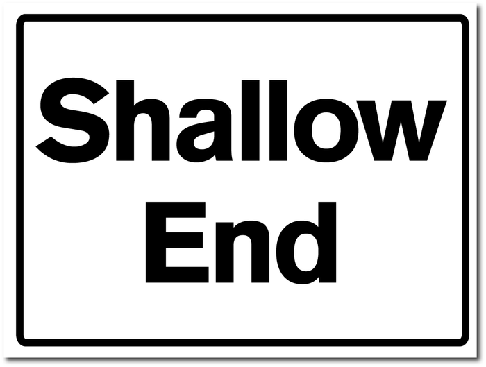 SHALLOW END SIGN