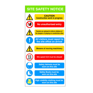 Construction Site Safety and Warning Sign 