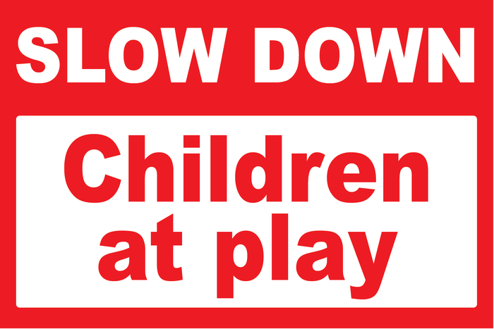 Slow Down Children at play