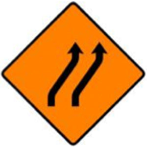 WK 015 Return to Main Carriageway (Two Lanes) Sign