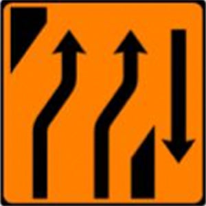 WK 022 Two-lane Crossover (Out) Sign