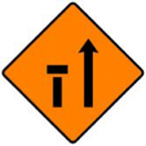 WK 041 Nearside Lane (of Two) Closed Sign