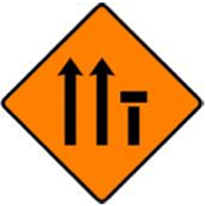 WK 042 Offside Lane (of Three) Closed Sign from barrowsigns.com