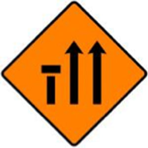 WK 043 Nearside Lane (of Three) Closed Sign