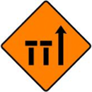  WK 045 Two Nearside Lanes (of Three) Closed Sign from barrowsigns.com
