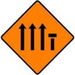 WK 046 Offside Lane (of Four) Closed Sign from barrowsigns.com