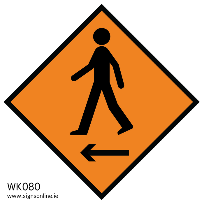 WK080 - Pedestrians keep left