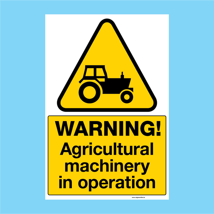 Warning Agricultural Machinery In Operation