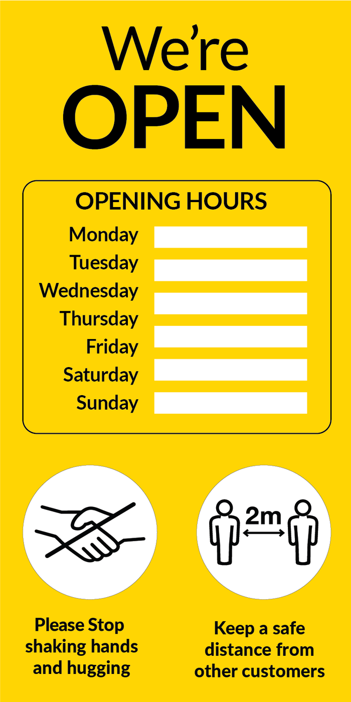 We're Open