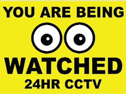 You are being watched Sign available to buy on line for immediate delivery from www.signsonline.ie. SignsOnline.ie, a leading on line signage supplier since 2015. Best for quality and value.